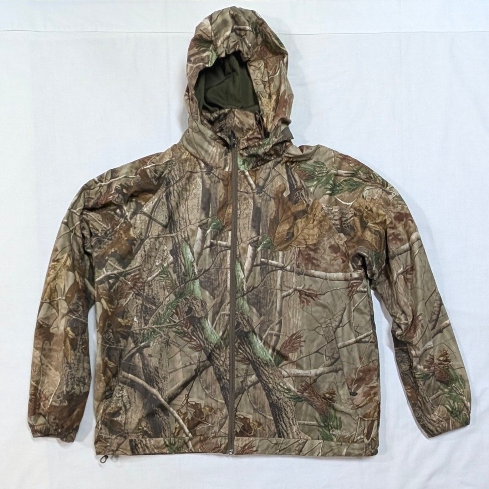 Cabela's Men's Realtree AP HD Camo Hooded Full Zip Hunting Jacket Large